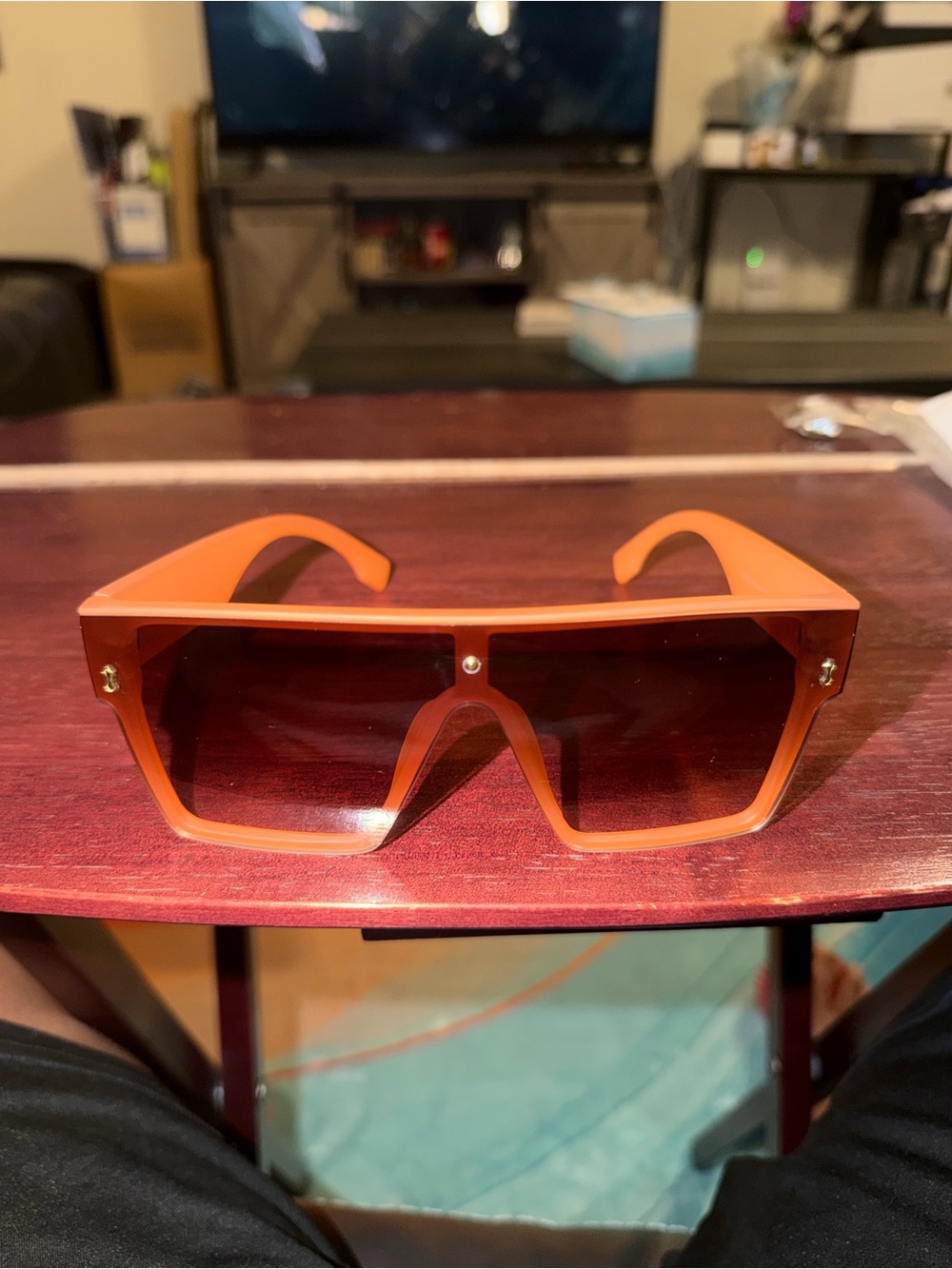 Dior Bold Oversized Orange Shield Sunglasses